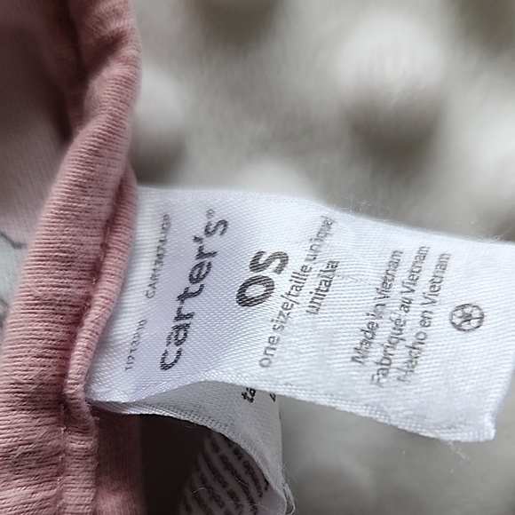 Carter's Pink and Gray Baby Bib Set - Picture 2 of 6